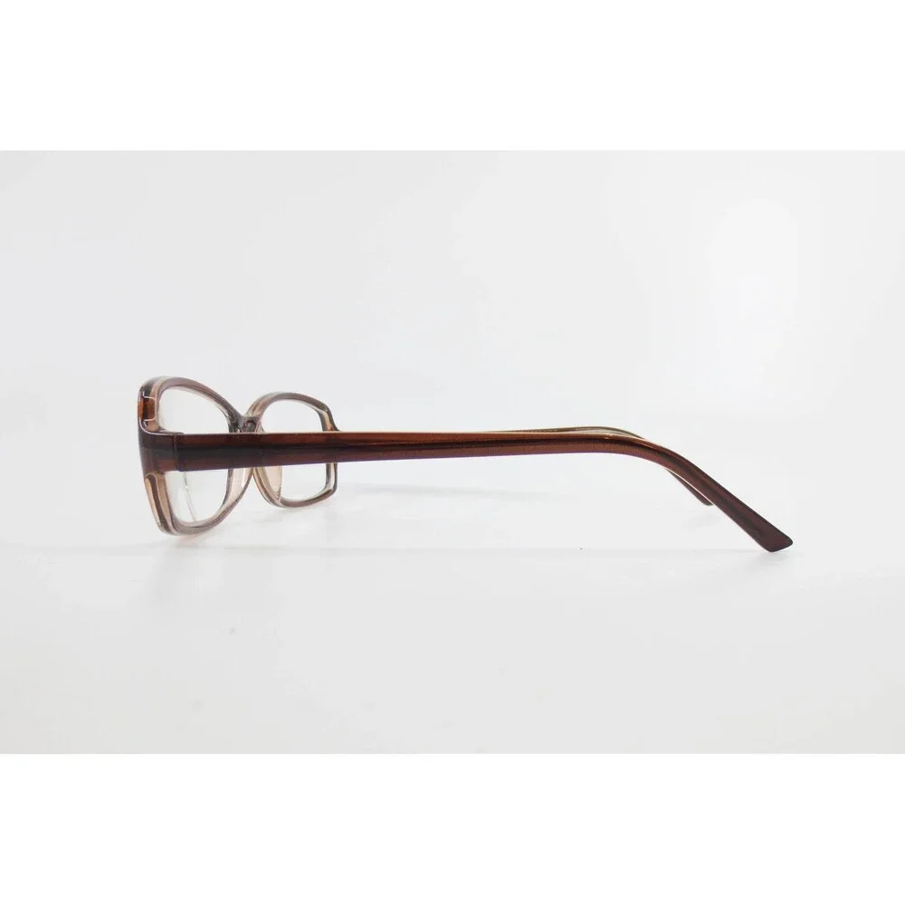 Brown Tortoise Rectangle Eyeglass Frames 54-16-135 Full Rim Glasses 37586